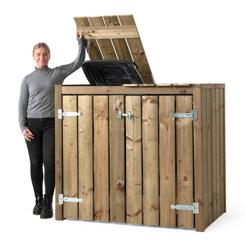 Container Ombouw Hout Volente 2 Containers -Kliko Ombouw - Dubbel Walter