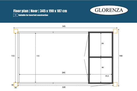 Konijnenren Aluminium Glorenza Noor met Nachthok en Douglas Staanders - diverse afmetingen en gaastypes