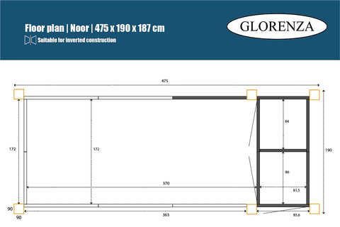 Konijnenren Aluminium Glorenza Noor met Nachthok en Douglas Staanders - diverse afmetingen en gaastypes