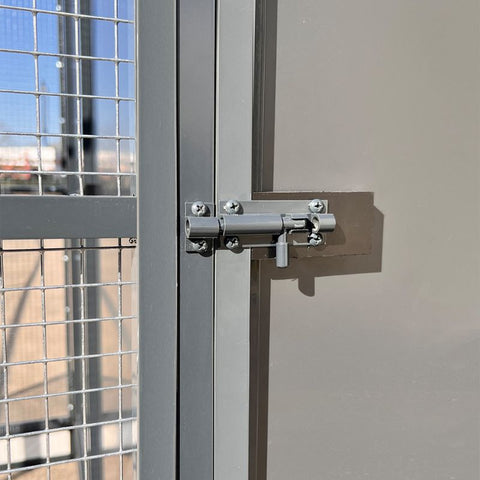 Konijnenren Aluminium Glorenza Noor met Nachthok en Douglas Staanders - diverse afmetingen en gaastypes