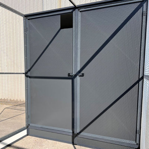 Konijnenren Aluminium Glorenza Noor met Nachthok en Douglas Staanders - diverse afmetingen en gaastypes