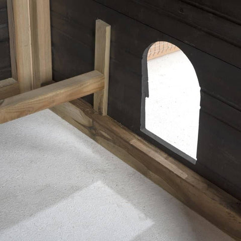 opening hooiberg konijnen hok buitenren