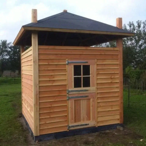 konijnenhok hooiberg bouwpakket luxe maatwerk blank