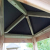 hoog konijnenhok buiten met trap hooiberg voor stro vdak binnenkant voldux 125x125x220cm
