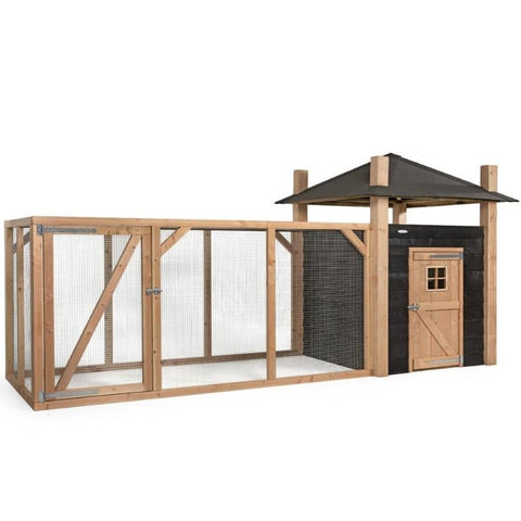 Konijnenhok Hooiberg Bouwpakket Niek XL Voldux - 462x175x225cm