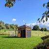groot konijnenhok Hooiberg Sanne XL met Ren voldux 615x330x350cm