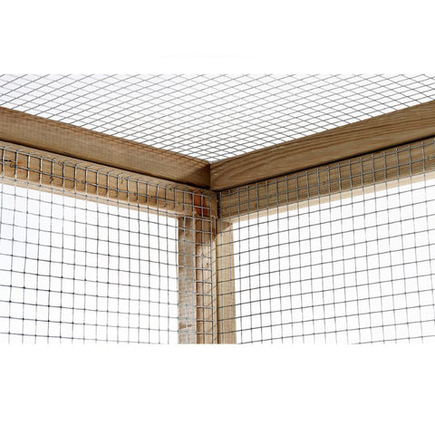 Houten konijnenren Luuk Glorenza met groot nachthok  - 327x179x183cm