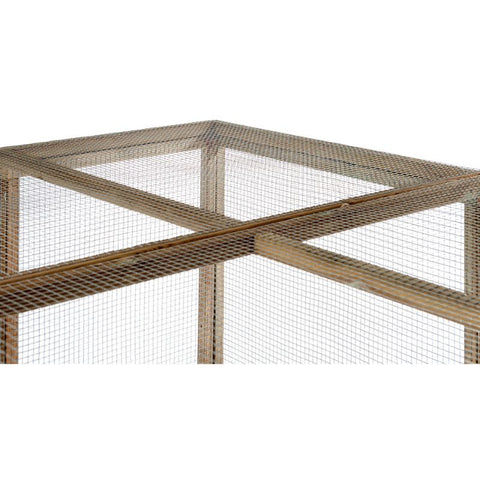 Houten konijnenren Luuk Glorenza met groot nachthok  - 327x179x183cm