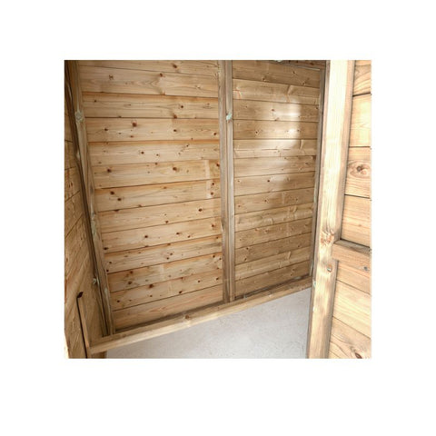 Houten konijnenren Luuk Glorenza met groot nachthok  - 327x179x183cm