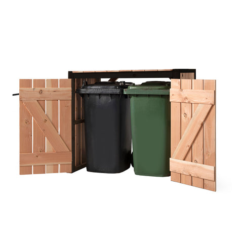 Container Ombouw Hout Volente 2 Containers - Kliko Ombouw Dubbel Mia