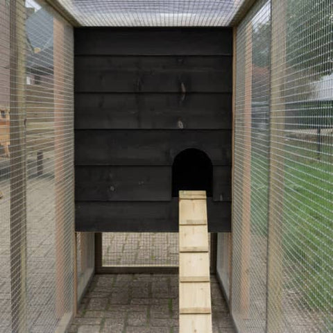 Hooiberg konijnenhok konijnenren buiten Ties XXL hok vlaamse reus Voldux  konijnenhok