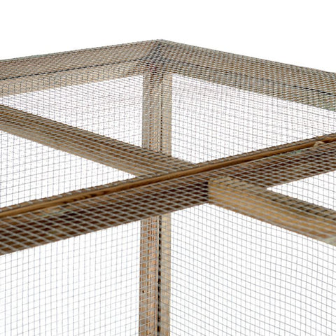 Houten konijnenren Glorenza -buitenren-vlaamse reus 179x85x183cm
