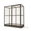 zwart konijnenren aluminium gaas Glorenza Morsrand 176x86x193cm
