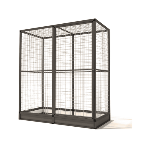 zwart konijnenren aluminium gaas Glorenza Morsrand 176x86x193cm