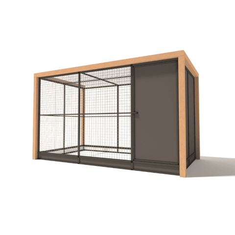 konijnenren Glorenza met nachthok en gaas 345x190x202cm