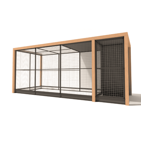 Konijnenren Glorenza met gaas en nachthok 345x190x202cm