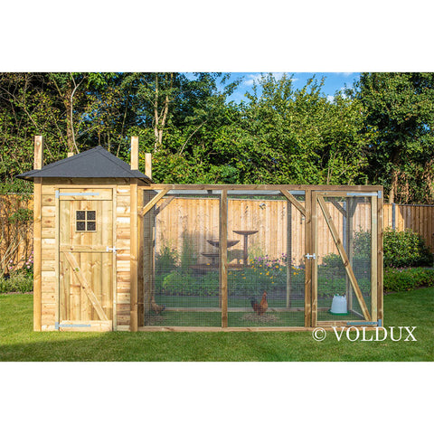 Konijnenhok Hooiberg Eline XL Voldux voorkant houten deur