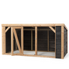 Konijnenren Milan Voldux houten deur open